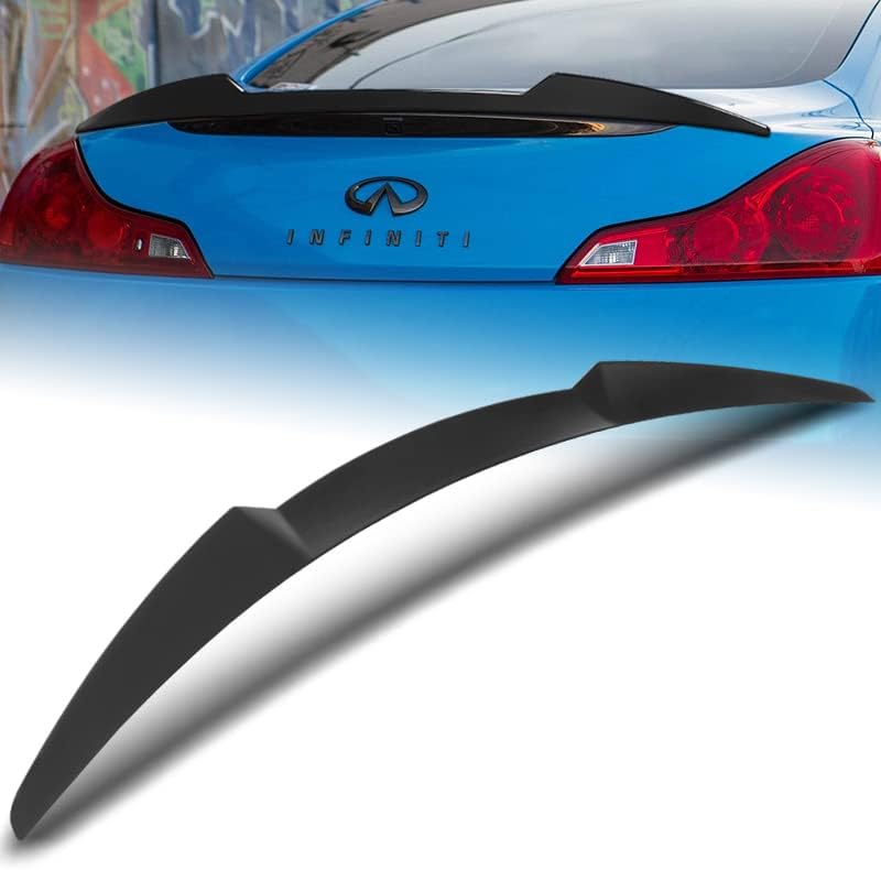 Miniatura 10 de DriftX Performance, ala de alerón de maletero compatible con Infiniti G37 Coupe W-Power V-Style 2008-2013 (negro perla)