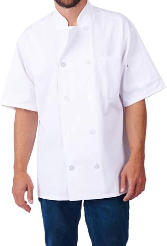 HILITE Classic Chef Coat Short Sleeve - White 540WH