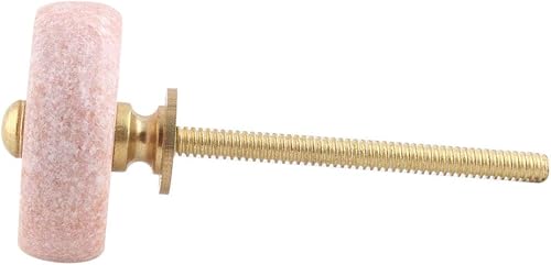 Miniatura 3 de Indian Shelf 12 piezas redondas rosas decorativas de piedra para cajón, tiradores de gabinete de mármol para tocador, manija de puerta de lujo,