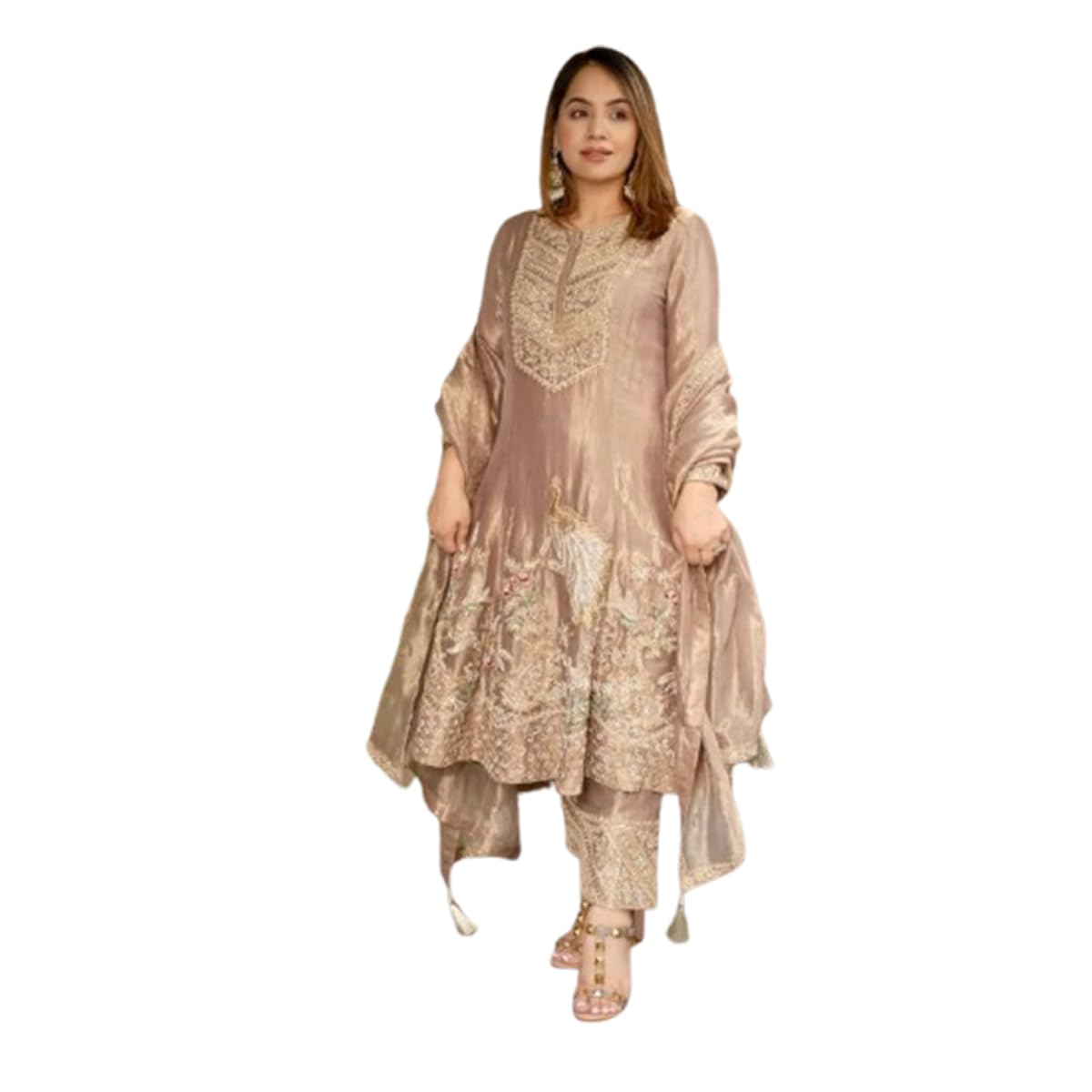 AP SUITS Salwar Kameez Ready to Wear SAnarkaliStitchedSuit Fully Stitched Suit for Women S SF261-ver009 Yellow1 2XL-image-45