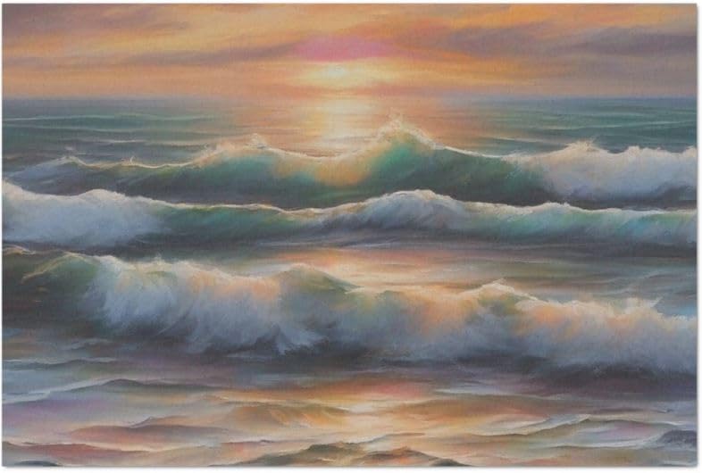 The Shabby Hummingbird Waves of Wonder Large Decoupage Paper, 21" x 29" (For Furniture, large projects)