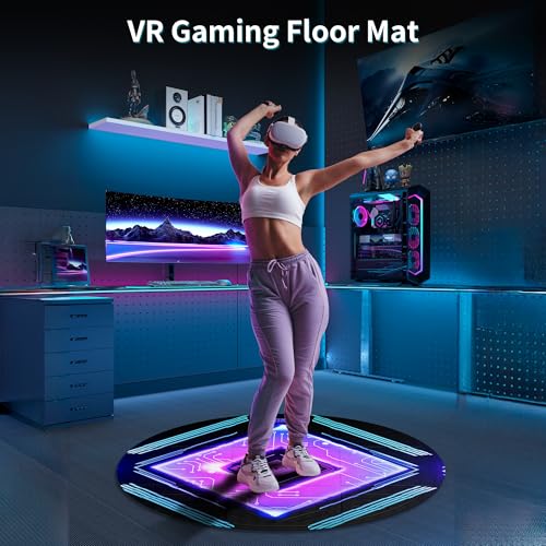 Image of Foldable VR Mat - 39.5 inch Foldable Large Virtual Reality Mat Helps Determine Direction and Position of Your Feet During Game (Purple)