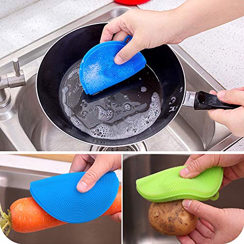 Bolsas de patatas para microondas rápidas con cepillos de silicona reutilizables en color rojo 6