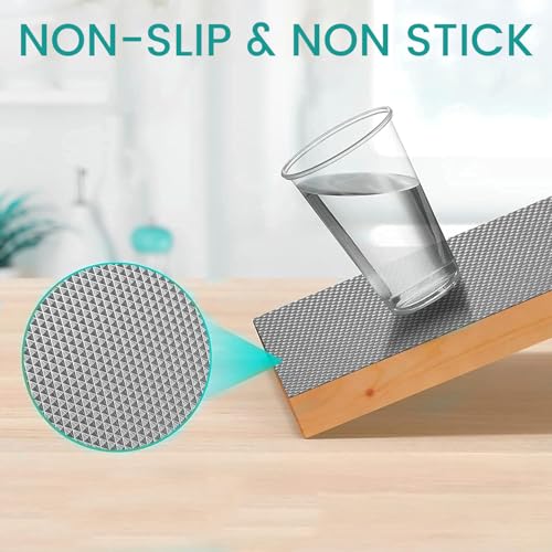 Image of Go Hooked EVA Food Grade Anti-Slip Mat for Fridge, Shelf, Table & Drawer - Washable, Waterproof, Non-Adhesive, Multi-Purpose Liner for Home & Office Use - Cuttable & Reusable (Grey, 45cm X 5m)