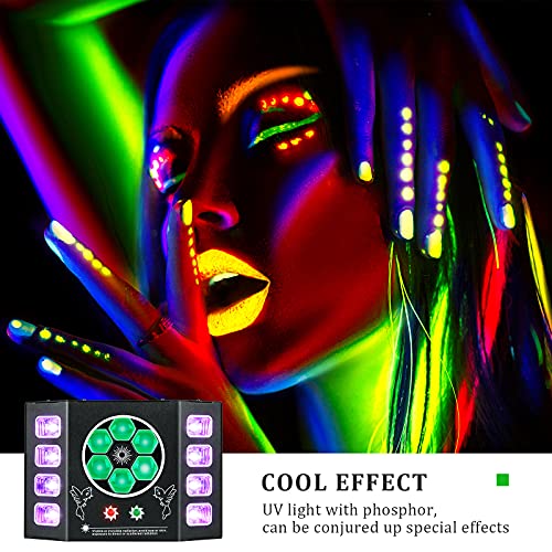 Image of UV Dj Lights 100W Bee Eye Strobe Stage Lighting Disco Light with Beam Pattern Strobe Effect, Remote and DMX512 Control for Stage Wedding Bar Karawa Church Disco Show Parties...