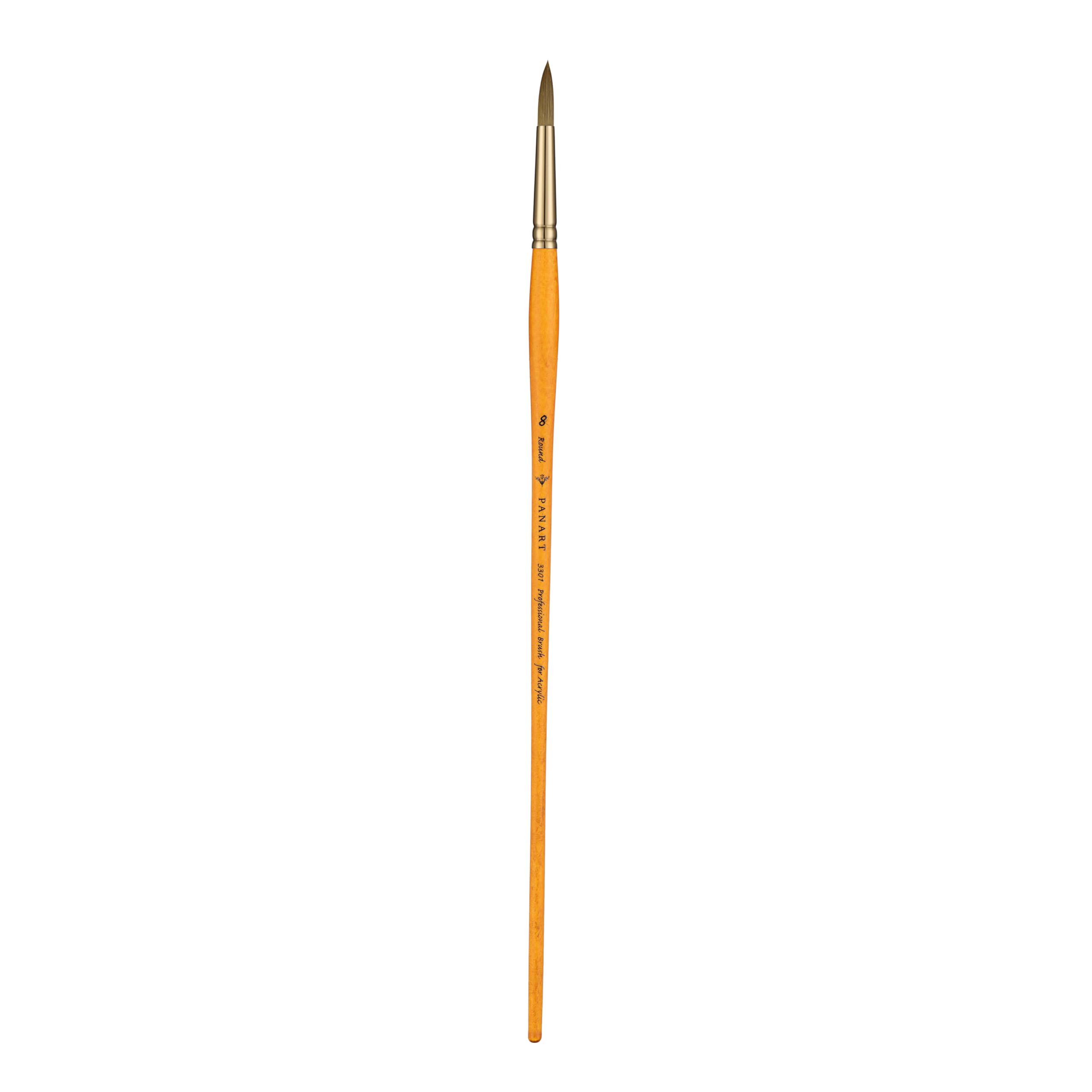 Pan Art Synthetic Fibre Round No. 08 – Detail & Wash Brush for Acrylics – Premium Brush for Artists Paintbrush for Fine Art, Craft & Illustration – 1 Unit