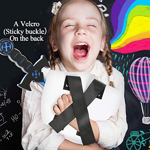 OUFOTAT Foam Swords and Shields Playset Medieval Combat Ninja Warrior Weapons Costume Role Play Accessories for Kids (10 Piece)