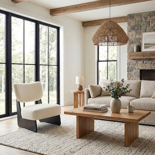 Sillón sin brazos acolchonado beige moderno miniatura 3
