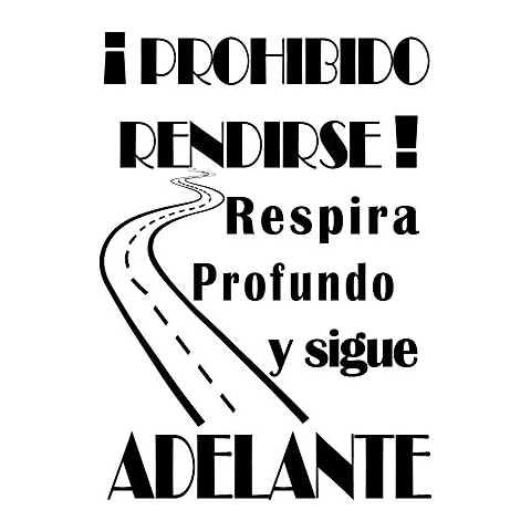 Frases Vinilo "Prohibido Rendirse..." Vinilos decorativos Cover