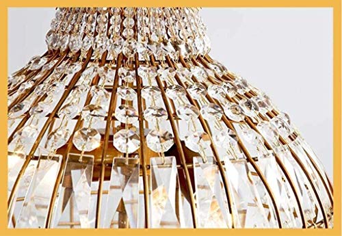 Suspension K9 LED en cristal et fer forgé pour salon moderne