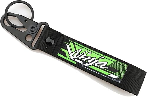 Miniatura 3 de Llavero bordado de motocicleta 3D Llavero de goma para Ninja 250SL 300 400 650 1000 Ninja1000 Versys 650 1000 Llavero Llavero Cinturón Ker, Negro -