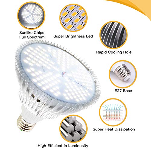 MILYN Lampe de Croissance 100W 150 LEDs Blanc Spectre éLèvent Des Lères E27 Lampe Led Pour