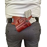 DORUK Holster for Glock 42/43/43X Small of Back (Sob) Handmade Leather Gun Holster (Brown)