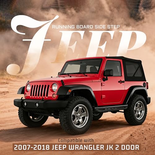 Estribos laterales de acero para Jeep Wrangler JK 2007-2018 miniatura 2