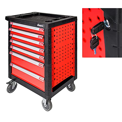 DEMA Werkstattwagen Werkzeugwagen Schubladenwagen Carlos gefüllt mit Werkzeug Handwerkzeug 260-tlg. – Bild 8