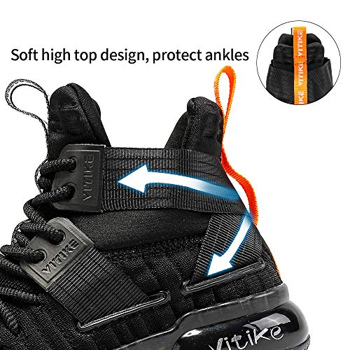 Image of VITUOFLY Kids Basketball Shoes Boys Sneakers Girls Mid-top Sports Shoes | Ankle protection, Non-slip TPR outsole, Cushioned shock-absorbing EVA midsole, Indoor outdoor sports for little & big kids
