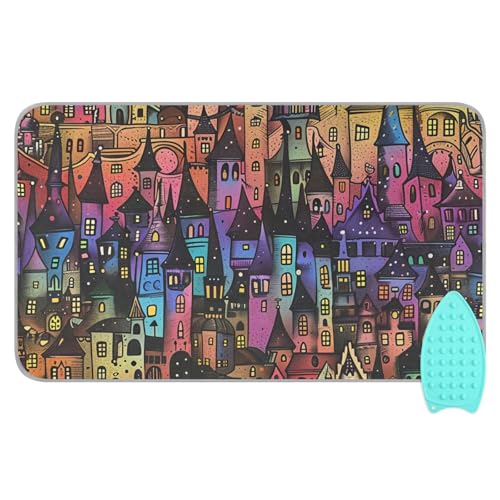 Dream Castle - Tablas de planchar portátiles con soporte de silicona para planchar, lavadora, manta para planchar ropa, 48 x 28 pulgadas