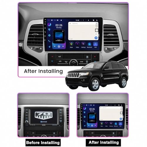 Radio de coche 2 DIN para Jeep Grand Cherokee WK2 2011 2012 con Bluetooth y 2G+32G 2
