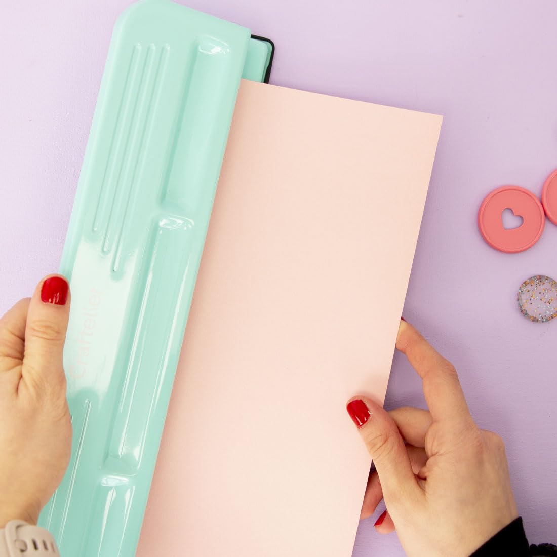 Craftelier - XL 11 Loch Discbound Locher für Planer und Notizbücher | XL Locher für Discbound Planer und Notizbücher kompatibel mit Happy Planner große Einlagen bis zu 3 Blatt 90 g m2