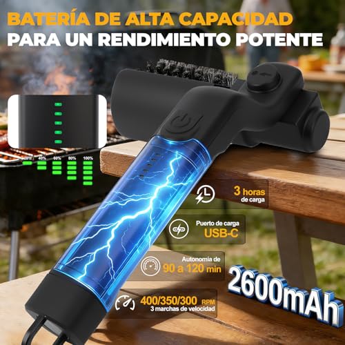 Cepillo eléctrico para barbacoa adiós a la grasa incrustada 3