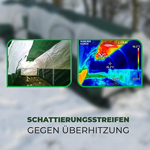 Folientunnel Bio Green Superdome, 300 cm mit Schattier-Folie