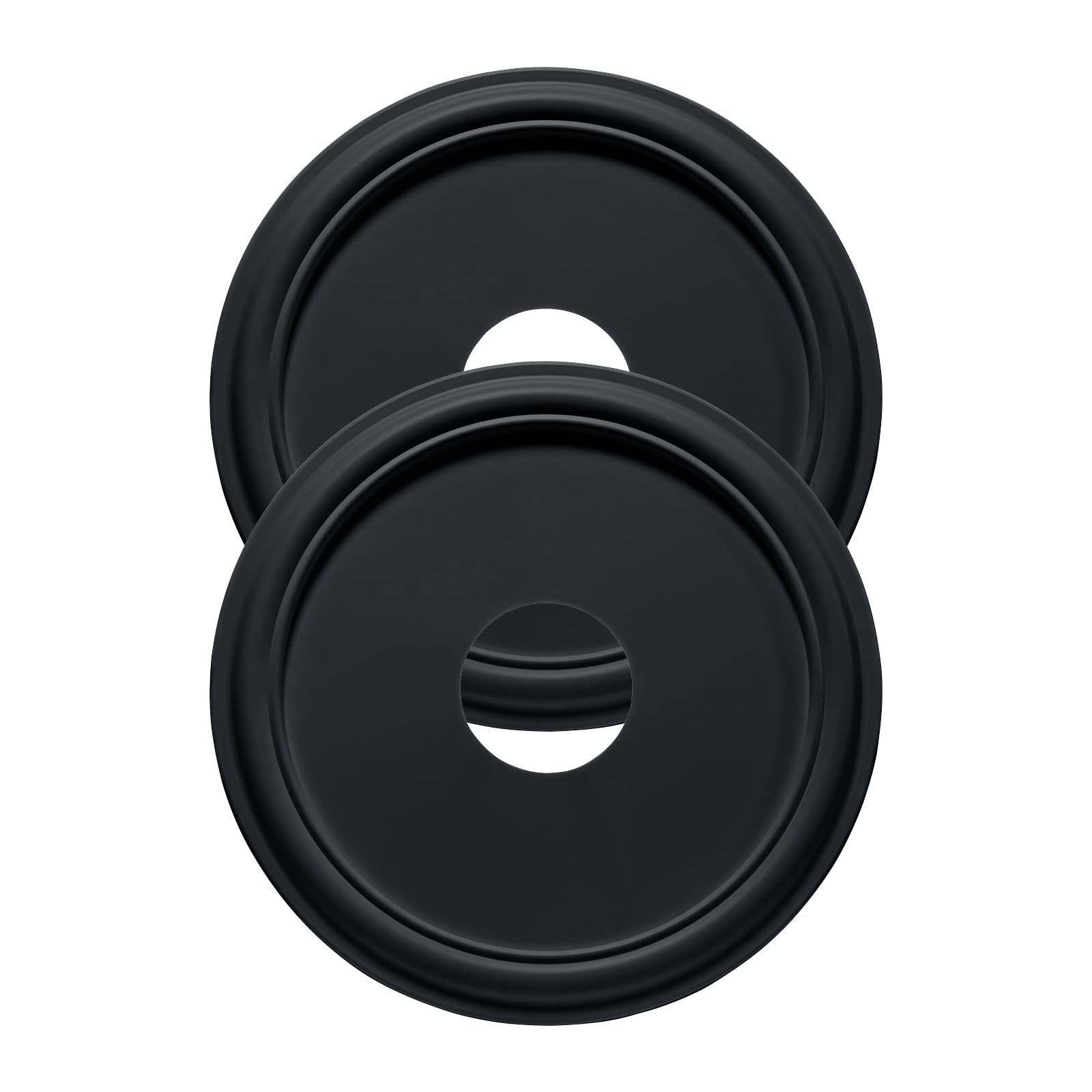 Black Ceiling Medallion - Light Fixture Cover -9
