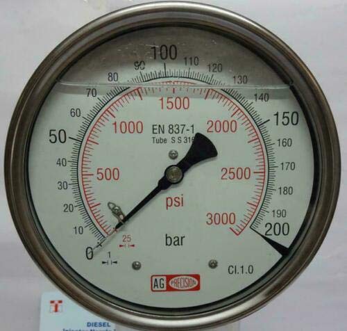 Diesel Injector Nozzle Pop Tester 0-600 BAR - Dual Scale 0-8500 PSI Gauge, New INDIA'S Best MMT