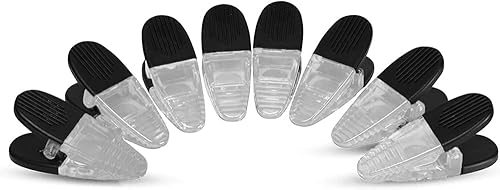 VIP Home Essentials -Clips de plástico gruesos con imán de neodimio - 3-14" de longitud - Durable versátil multiusos (blanco translúcido)