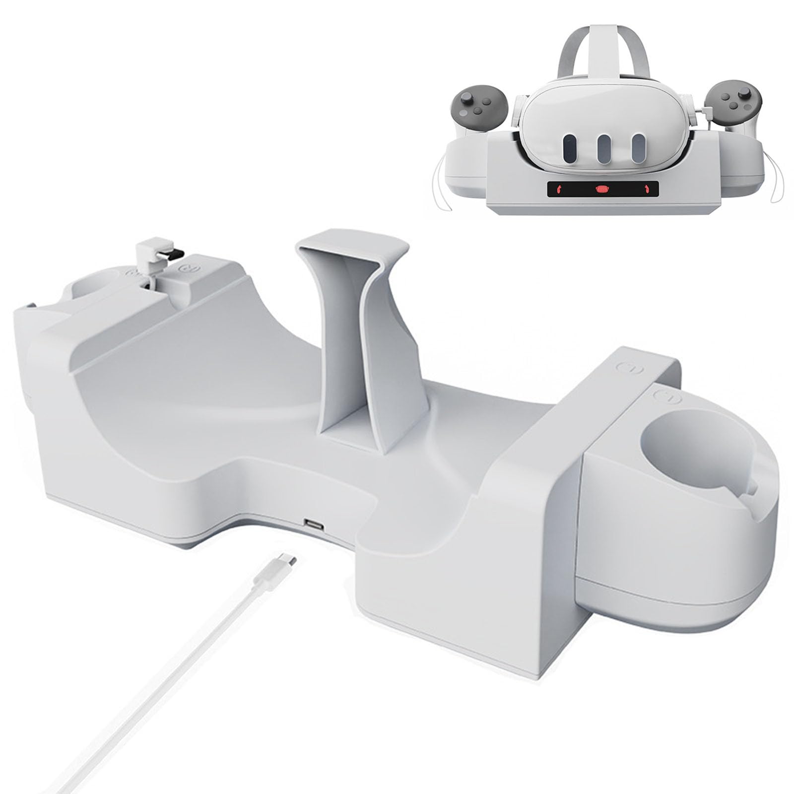 LICHIFIT Wall-mounted/Desktop Charging Dock for Meta Quest 3 VR Headset and Handle Charging Base Stand Station for Quest3 VR Charger Accessories-picture-12