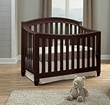 Thomasville Kids Highlands 4-in-1 Convertible Crib, Espresso, Easily Converts to Toddler Bed Day Bed or Full Bed, Three Position Adjustable Height Mattress, Assembly Required (Mattress Not Included)