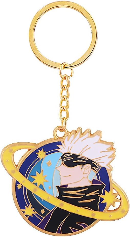 JJK Keychain Satoru - Anime Figure Enamel Key Pendant - Men Women Keyring Jewelry