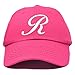 DALIX Initial Hat Letter R Hot Pink Womens Baseball Cap Monogram Embroidered