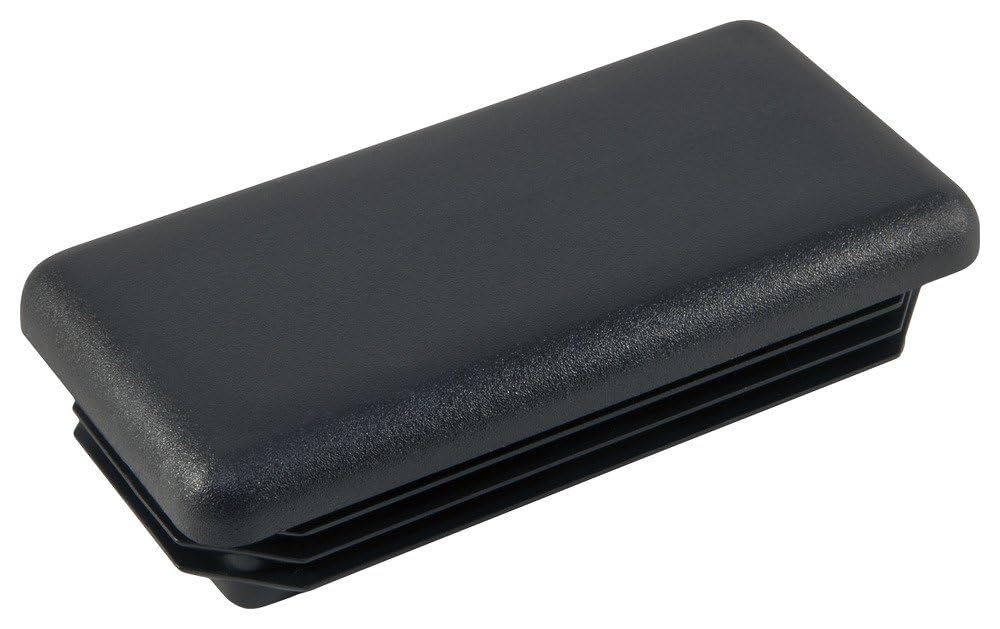 Caplugs RER-50X100MM 6-12 RER Series – Plastic Plug w/External Ribs for Rectangular Tubing, 8 Pack, Black LD-PE, 2.000" W x 4.000" L, Wall Thickness 0.203-0.165" (6-8 Ga.) Commercial Use (99394015)
