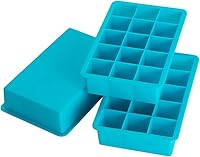 Vista 4 de Webake Bandejas de cubitos de hielo y bandeja de silicona para congelador de 2 cucharadas, bandeja para cubitos de hielo de whisky de 15 cavidades