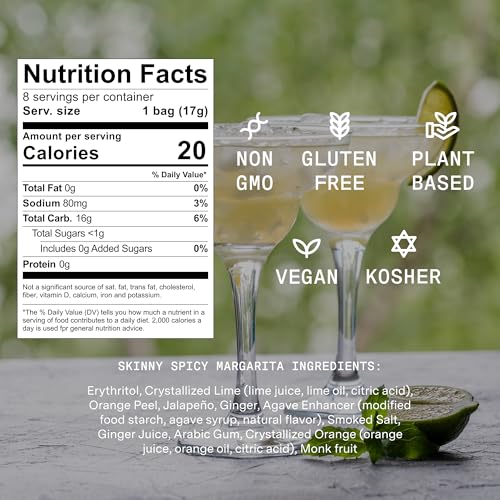 Image of SAYSO Skinny Spicy Margarita, Skinny Hibiscus Cosmo & Skinny Cardamom Paloma Cocktail Tea Bags - - Instant Cocktail or Mocktail Mixers - No Hot Water - Home Bar - Organic Ingredients, 3-Pack