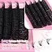 Winifred Lash Clusters 25mm Cluster Eyelash Extensions 100D Thick Volume Eyelash Clusters D Curvature Long Individual Lashes Wispy Lash Clusters DIY Lash Extension