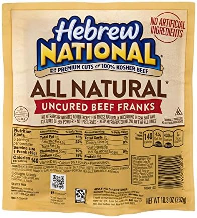 All Natural Uncured Beef Franks 10.3 Oz (4 Pack)