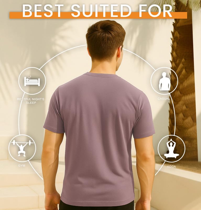 Image of Sleepynuts Men's Regular Fit Round Neck Half Sleeves Solid Casual Wear T-Shirt