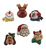 Holiday Buttons-Santa & Friends