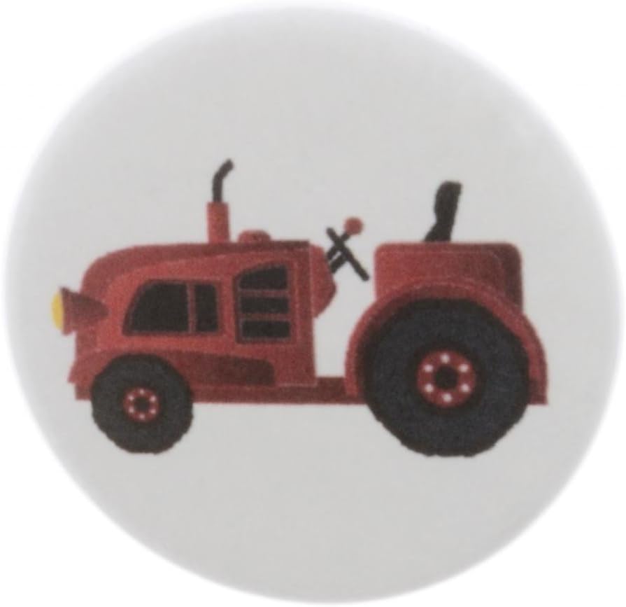 Red Tractor 2.25" Keychain Farming Farm Farmer