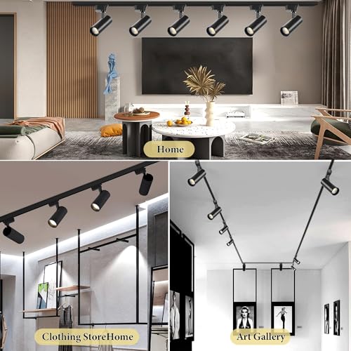 Bravsekai BS02 Track Lighting 12 Heads 3000K Warm White,Dimmable From 20%-100%, 30W Extra Bright Plug In Led Track Lighting Complete Kits thumb #7