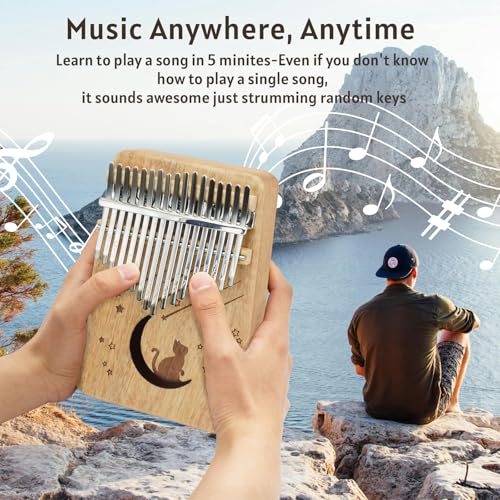 Image of 17 Key Kalimba Thumb Piano - Personalized with Your Name, Engravable Finger Piano, Perfect Musical for Birthdays & Holidays-D