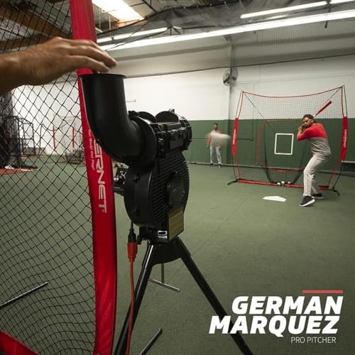 image for PowerNet Launch F-lite Baseball & Softball Pitching Machine, Adjustabl