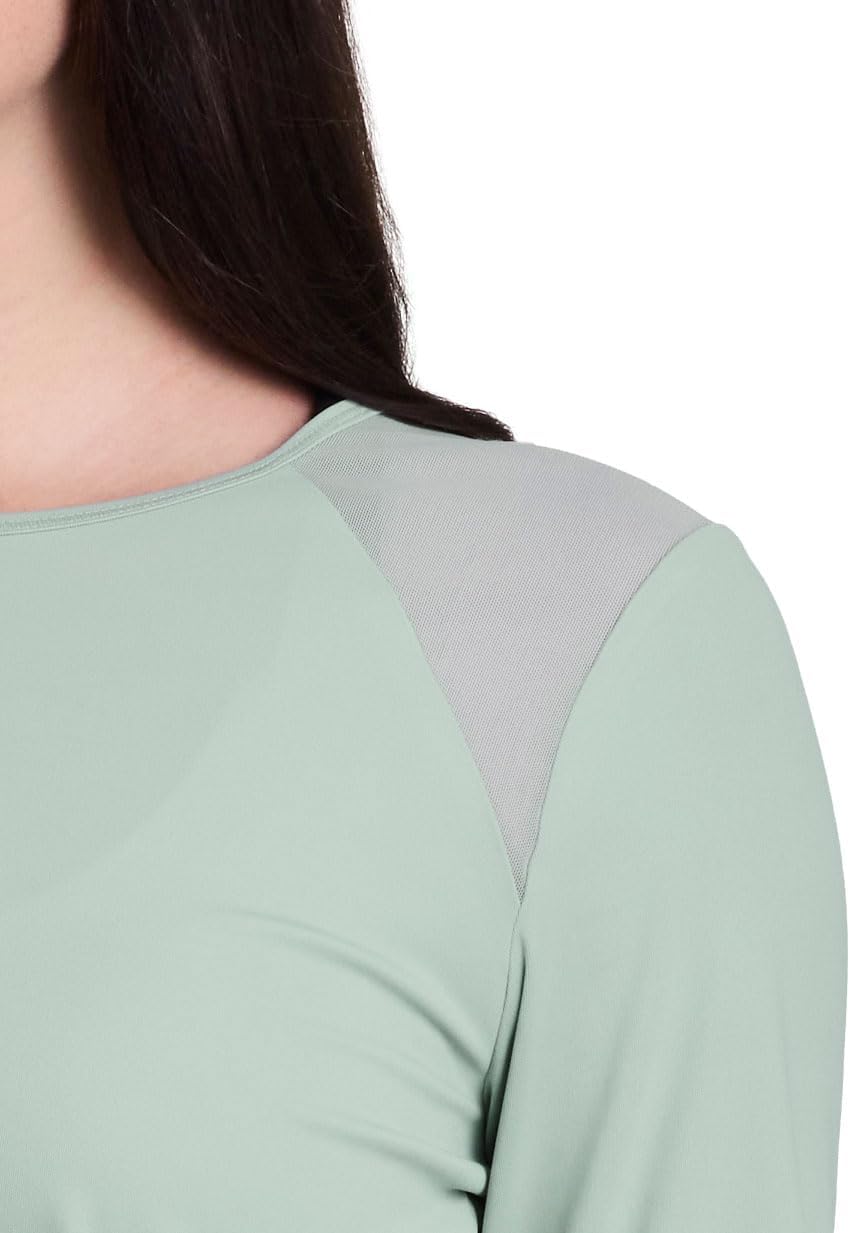 RBX Active Women's Long Sleeve Ventilated Mesh Lightweight Running Workout Crewneck T-Shirt - Image 3