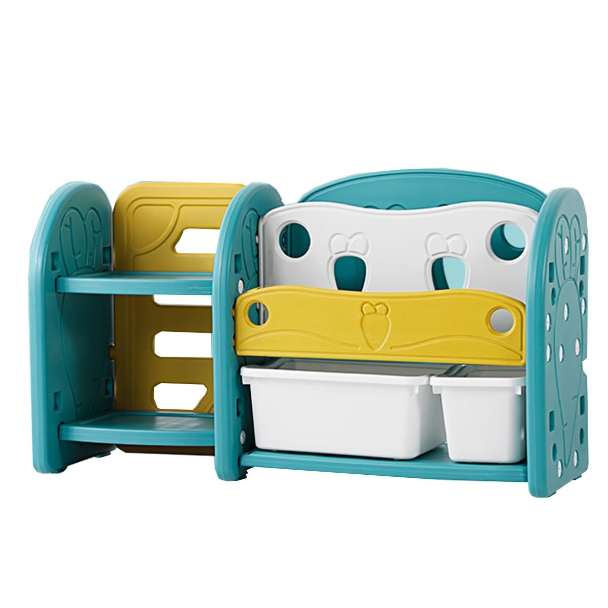 GIZNXBA Spielzeugregal Mit Boxen, Aufbewahrungsregal Spielzeug Kinder Für Jungen Mädchen Spielzeug Organizer Kinderzimmer Kunststoff Für Schlafzimmer Spielzimmer Wohnzimmer (Color : /Blue, Size : C)