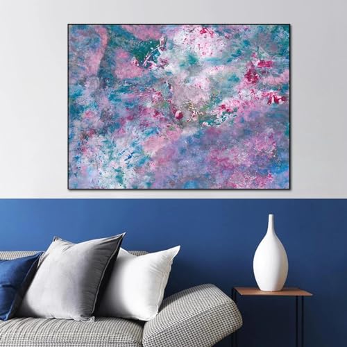 Toile murale violette KEBIA 35x50 cm, peinture artistique colorée sans cadre pour salon