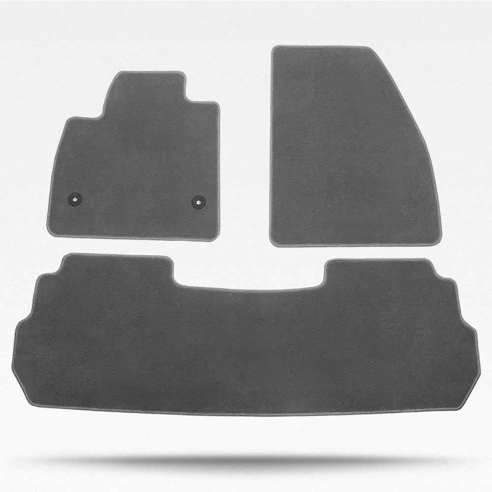 Car Floor Mat, Compatible with 2017-2024 Cadillac XT5, Nylon Gray/Grey Floor Liner Carpet Set, 3PCS