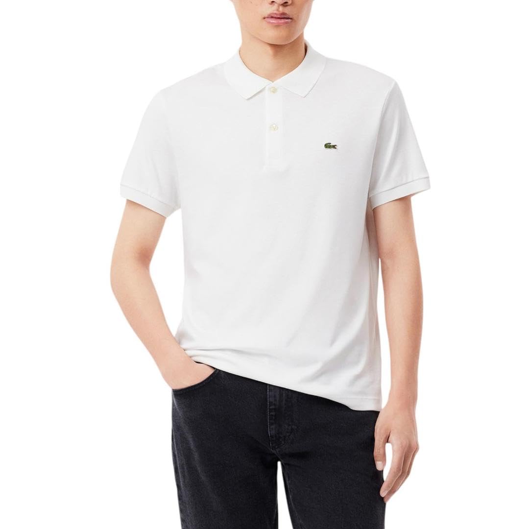 Lacoste Men's Short Sleeve Pima Jersey Interlock Regular Fit Polo Shirt