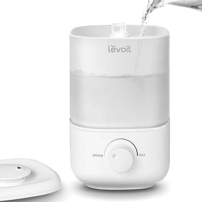 LEVOIT Humidificador Bebés, 2.5L Hasta 25H para Dormitorio, Habitación de Niños, 26dB Silencioso Humidificador para Bebés, Boquilla Giratoria de 360°, Apagado Automático, sin BPA