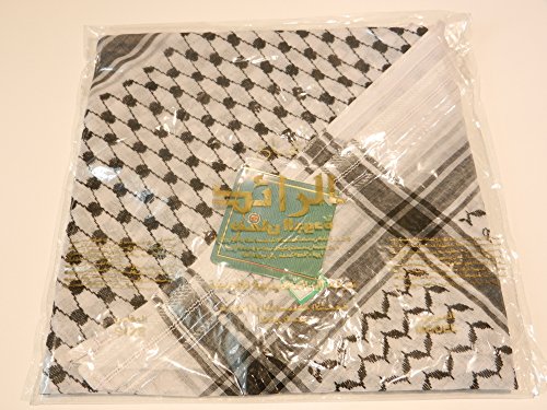 Black Palestine Shemagh Arab Head Scarf Authentic Hata LT-NO2